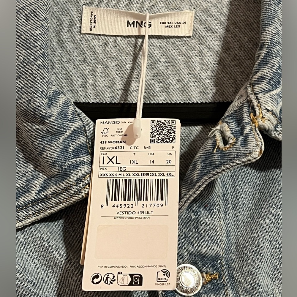 MANGO • DENIM DRESS WITH POCKETS • NWT - Picture 11 of 14
